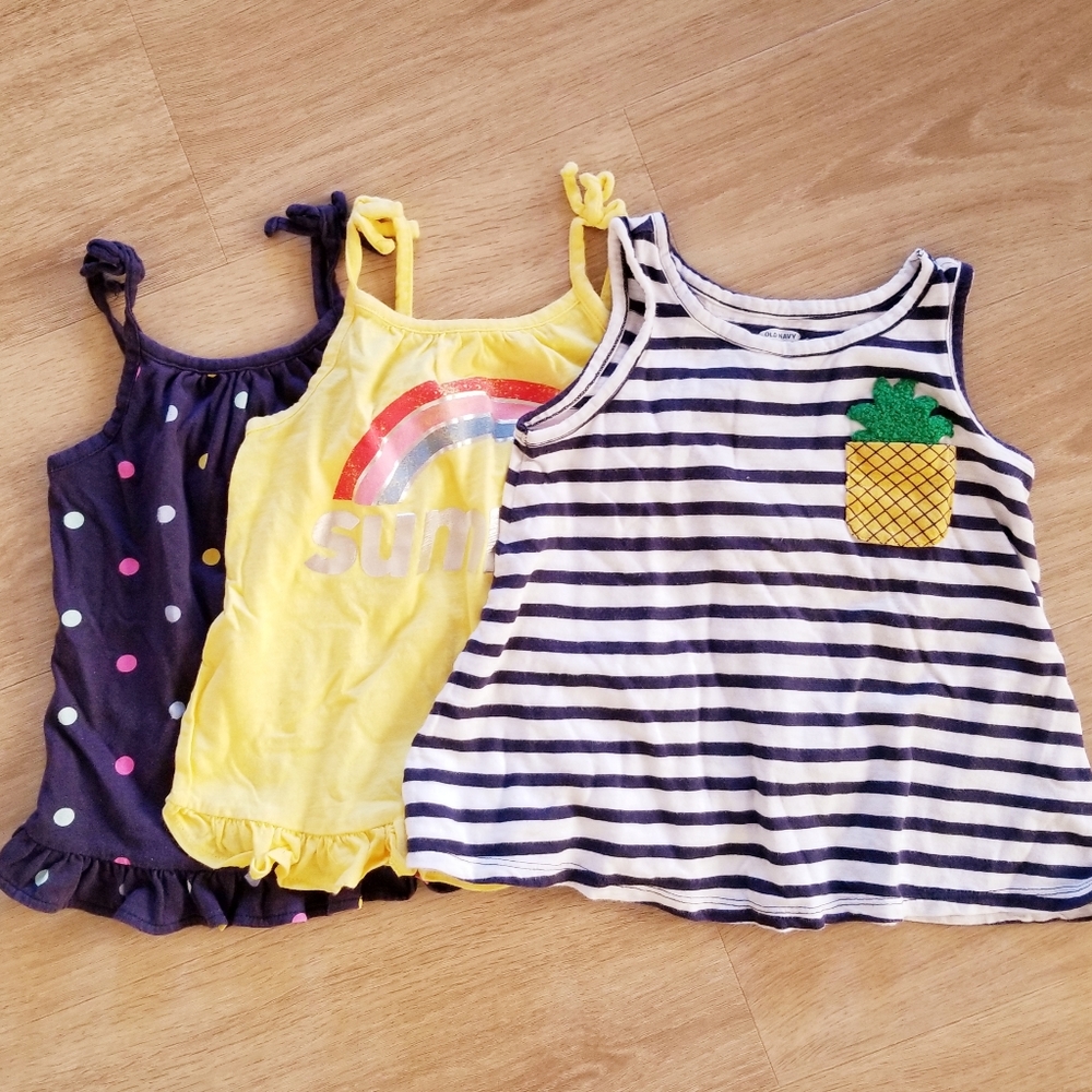 Bundle Girls Toddler Sleeveless Tank Tops 5T